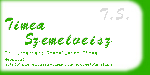 timea szemelveisz business card
